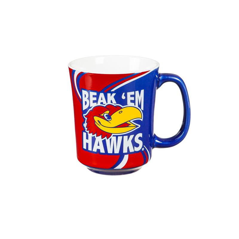 University of Kansas, 14 oz Ceramic Coffee Mug w/ Gift Box