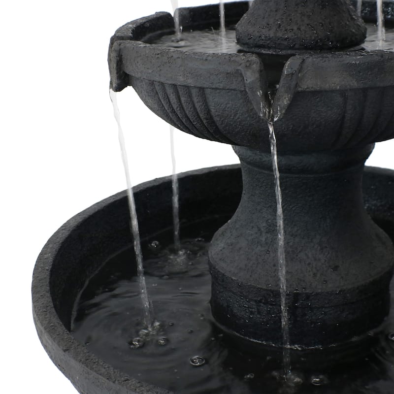 Sunnydaze Flower Blossom 3 Tiered Electric Fountain Lightweight - Choose Color