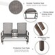 preview thumbnail 7 of 8, Outsunny Steel/Fabric 2-person Outdoor Swing Glider with Center Table