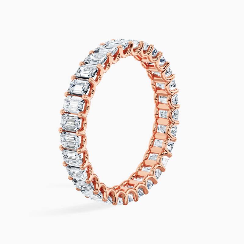 Auriya 14k Gold Emerald North-South Lab Grown Diamond Eternity Band 2.90 - 12.75 ct. tw. (F-G, VS)