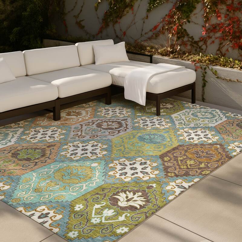 Machine Washable Indoor/ Outdoor Global Bayfield Chantille Rug