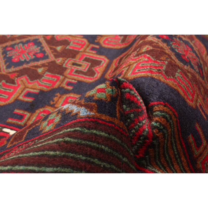 ECARPETGALLERY Hand-knotted Teimani Dark Navy Wool Rug - 3'2 x 5'5