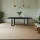 preview thumbnail 13 of 24, Kenneth Modern 95-Inch Dining Table with U-Shaped Trestle Base by Christopher Knight Home