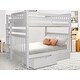 preview thumbnail 12 of 14, Taylor & Olive Trillium Full over Full Bunk Bed, 2 Drawers White