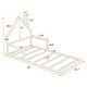 preview thumbnail 16 of 20, Twin Size Wood Floor Bed with House-shaped Headboard and Chimney, Features Sturdy Pine Wood Construction
