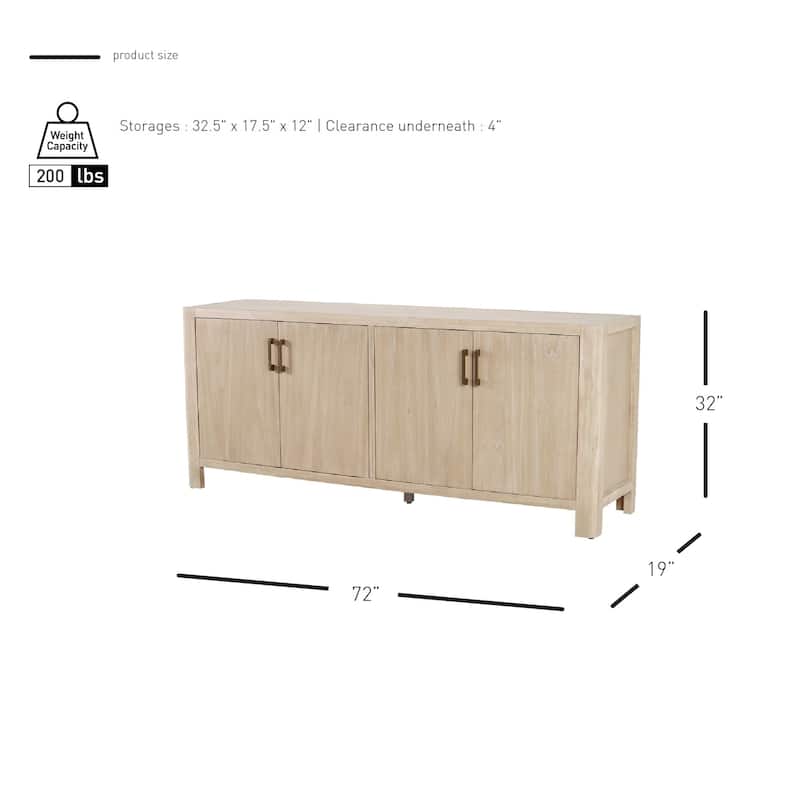 NPD Furniture Trevin 72" Wide 4 Doors Buffet