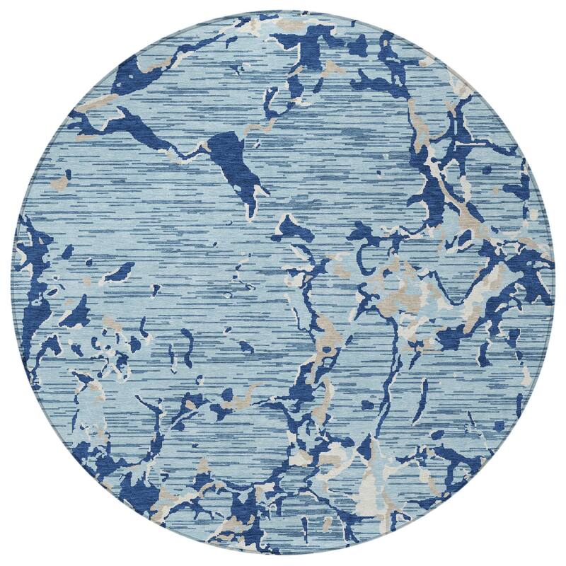 HomeRoots Striped Transitional Rectangle Outdoor Rug