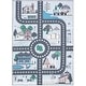 preview thumbnail 18 of 36, SAFAVIEH Kids Playhouse Machine Washable Slip Resistant Fazlie Neighborhood Rug 4'4" x 6' - Blue/Dark Grey