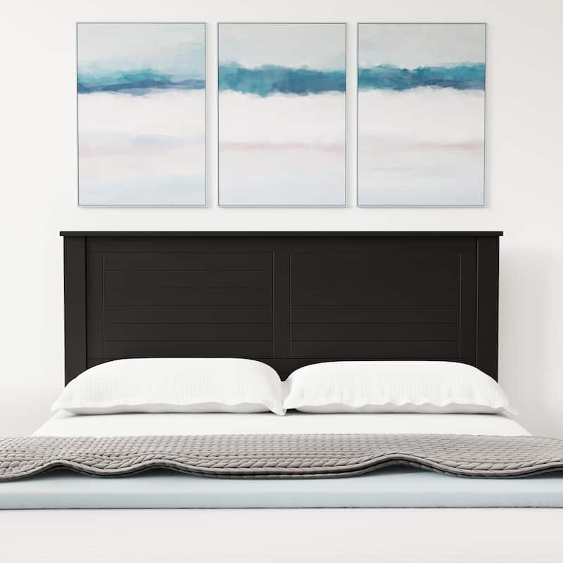Campagne Wood Headboard - Queen - Ebony/Black