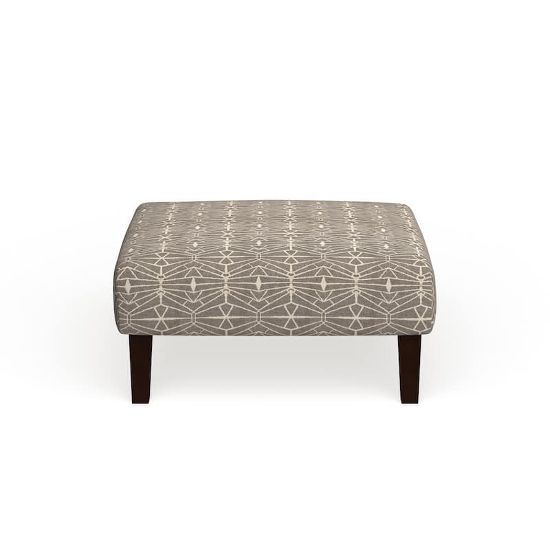 Cara Contemporary Taupe Fabric Cocktail Ottoman by Furniture of America