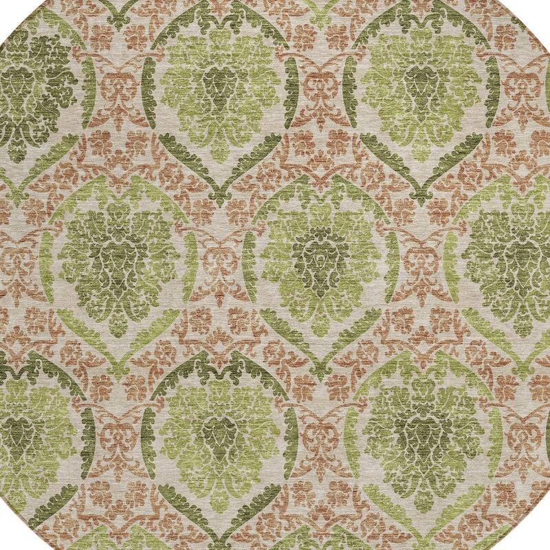 HomeRoots Medallion Transitional Rectangle Outdoor Rug