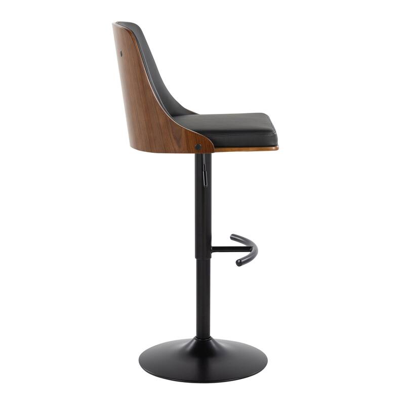 Carson Carrington Oscar Adjustable Bar Stool with Rounded T Footrest (Set of 2)