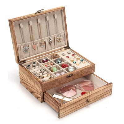 Jewelry Box for Women - 7"D x 10"W x 4.8"H