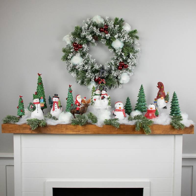 Glittered Pine Tree Christmas Decoration - 6.5"
