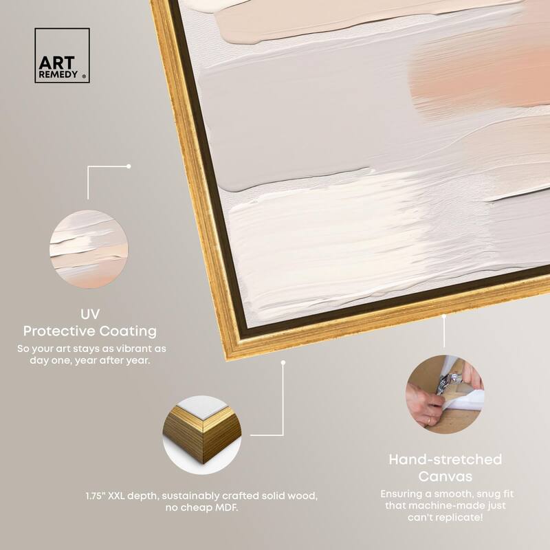 Roseate Cream Tones I Canvas by Art Remedy