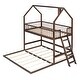 preview thumbnail 6 of 7, Espresso Twin over Twin-Twin House Bunk Bed with Extending Trundle and Ladder