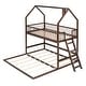 preview thumbnail 24 of 25, Twin Over Twin-Twin House Bunk Bed with Guardrail, Ladder