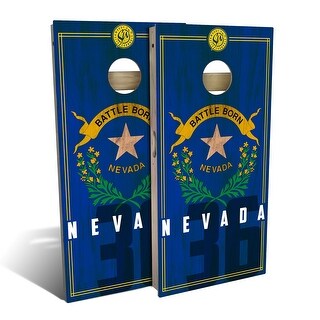Nevada State Flag 2 Outdoor Cornhole Board Set