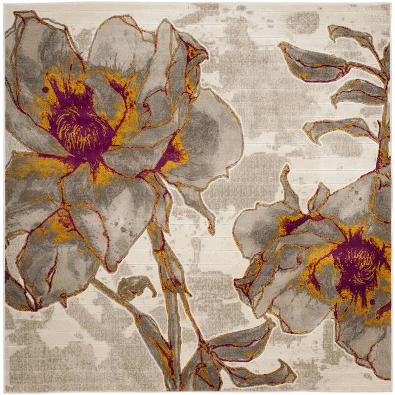 SAFAVIEH Porcello Adelphine Modern Watercolor Floral Rug