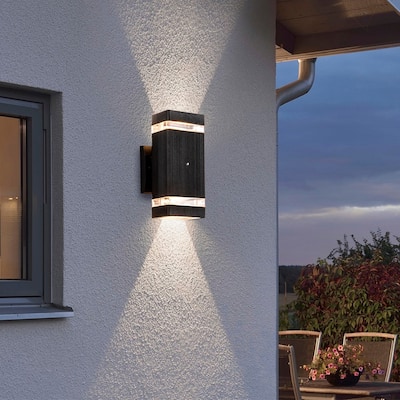 Modern LED Up Down Outdoor Wall Light with Dusk to Dawn Sensor