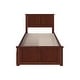 preview thumbnail 5 of 7, Madison Twin Platform Bed with Matching Footboard with 2 Drawers in Walnut