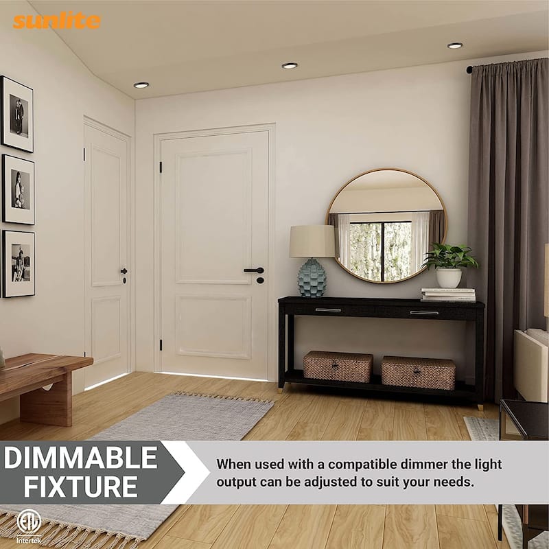 Sunlite 7 in. Bronze Dimmable CCT Color Tunable 3000K 4000K 5000K, Selectable LED Mini Flat Round Flush Mount Light - 7 in