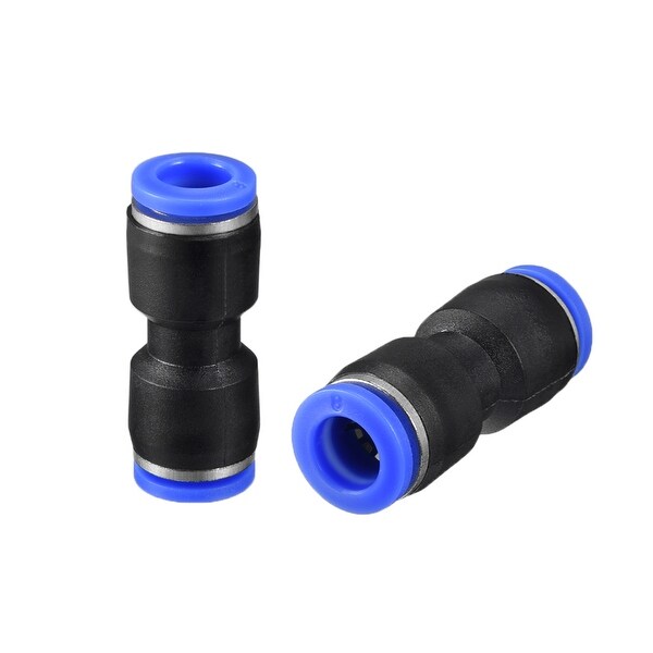 20pcs Push to Connect Fittings 8mm or 5/16" Straight OD Push Tube Fittings Blue - 20pcs 5/16"