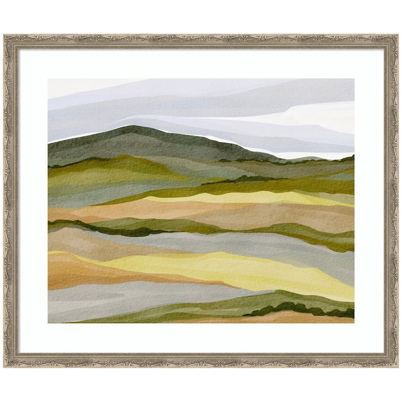 Kate and Laurel Framed Art Gentle Wilderness by Nikita Jariwala - 26x22 - Silver