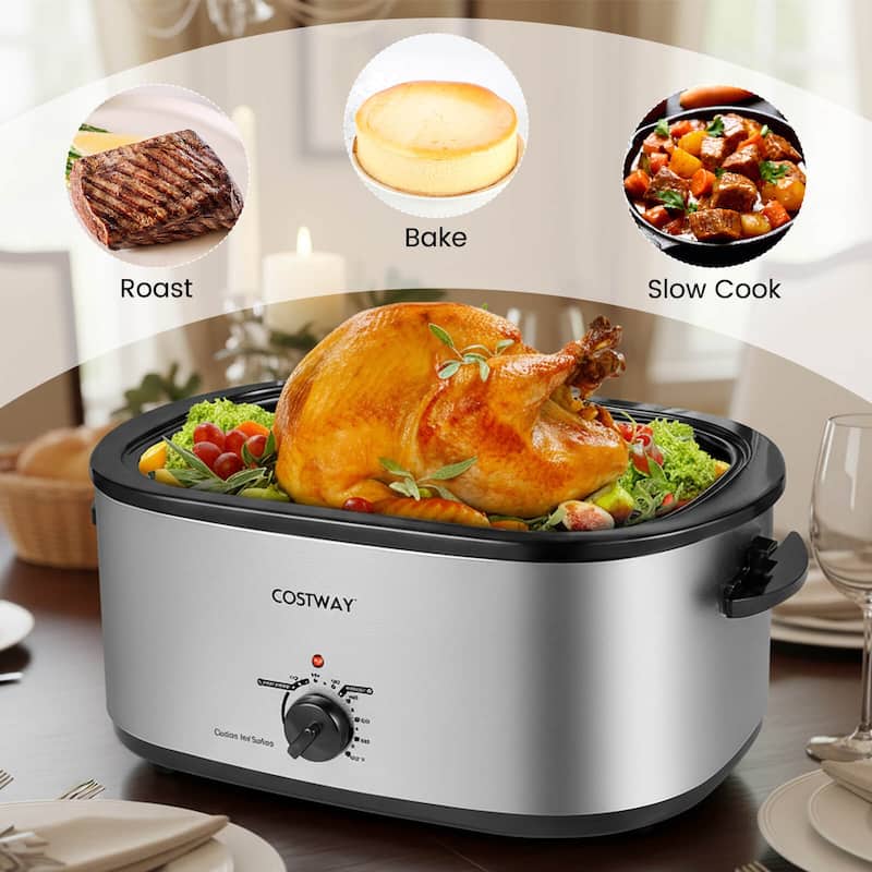 Costway 22 QT Electric Roaster Oven with Visible & Self-Basting Lid, - See Details