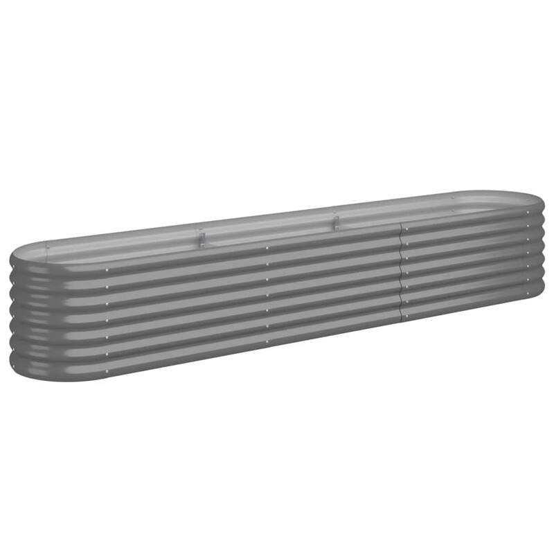 vidaXL Garden Raised Bed Patio Outdoor Raised Planter Box Powder-coated Steel
