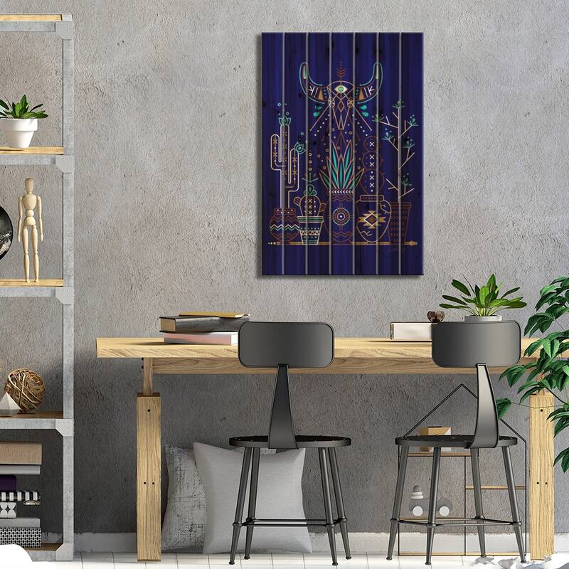 Santa Fe Garden II Print On Wood by Cat Coquillette - Multi-Color