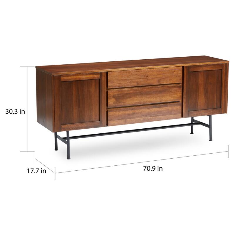 Ryanne Wood and Metal 2-Door and 3-Drawer Server by iNSPIRE Q Modern - Buffet