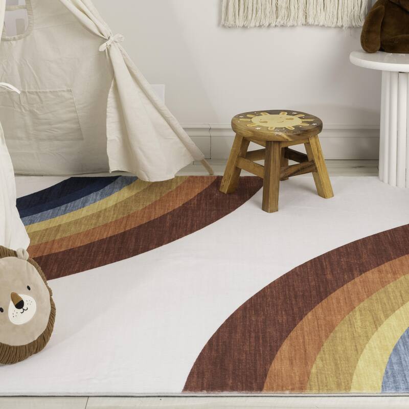 Rug Branch Kids Solara Ember Arc Red Indoor Area Rug