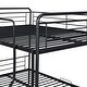 preview thumbnail 12 of 26, Full XL Over Queen Metal Bunk Bed w/ Twin Size Trundle, Dorm Convertible Heavy-Duty Iron Bed Frame w/ Ladder & Safety Guardrails