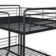preview thumbnail 11 of 11, Full XL Over Queen Black Bunk Bed with Ladder, Guardrails, Trundle