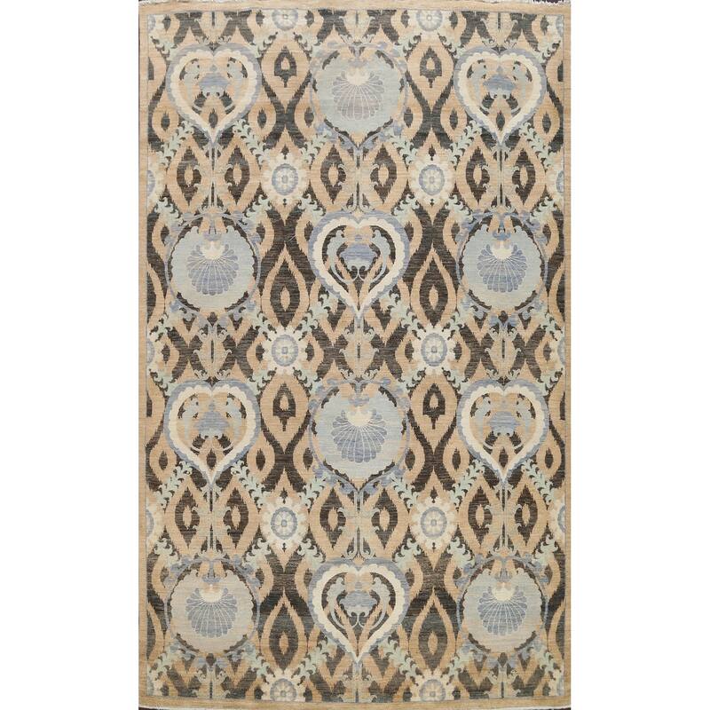 All-over Khotan Oriental Area Rug Wool Hand-knotted Living Room Carpet - 8'9" x 11'9"