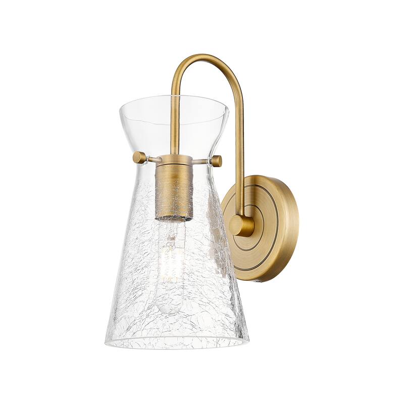 Innovations Lighting Nicole - 1 Light 6" Sconce - Clear Shade - Brushed Brass