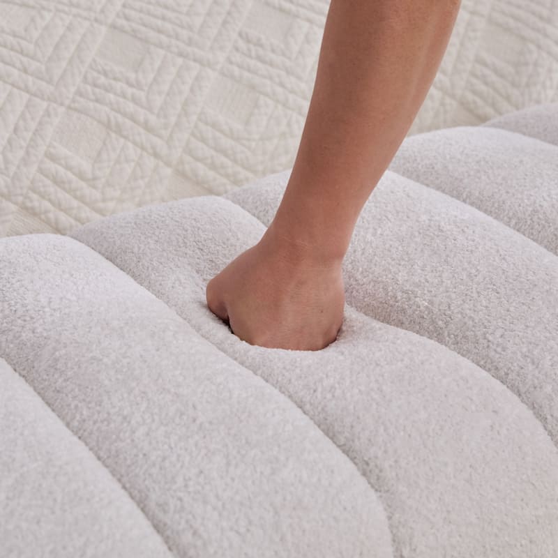 69.7" Chenille Upholstered End of Bed Bench, Modern Armless Curved Long Ottoman for Bedroom or Entryway