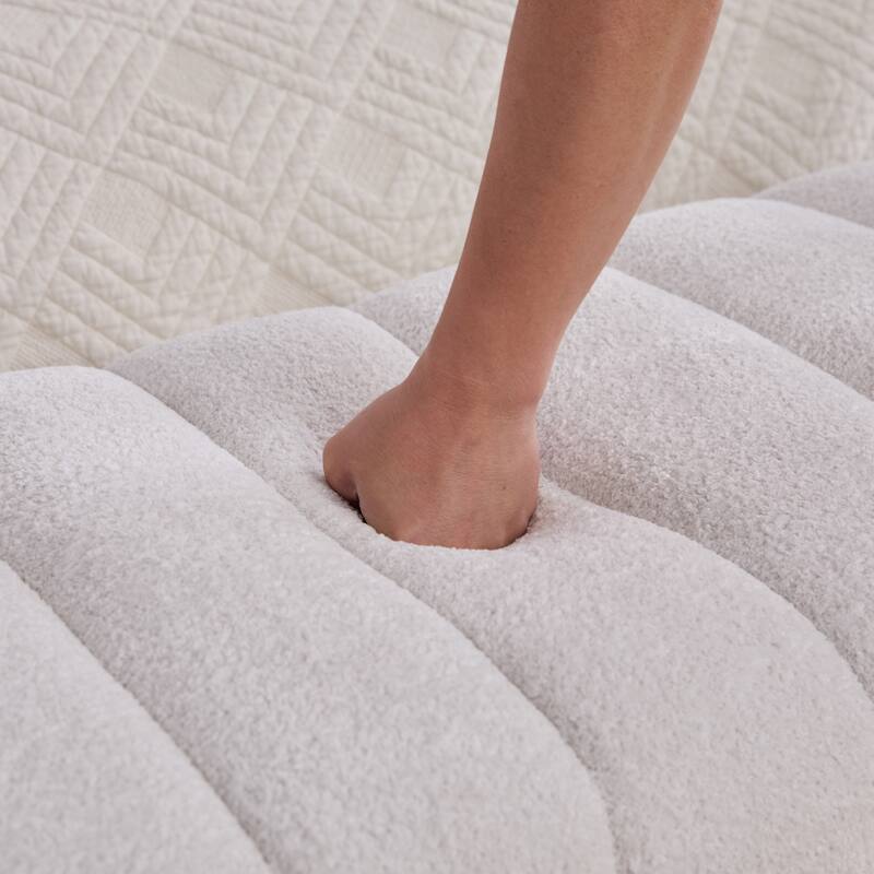 Channel Tufted Couch Daybed Chaise, Chenille Ottoman Foot Stool for Living Room and Bedroom