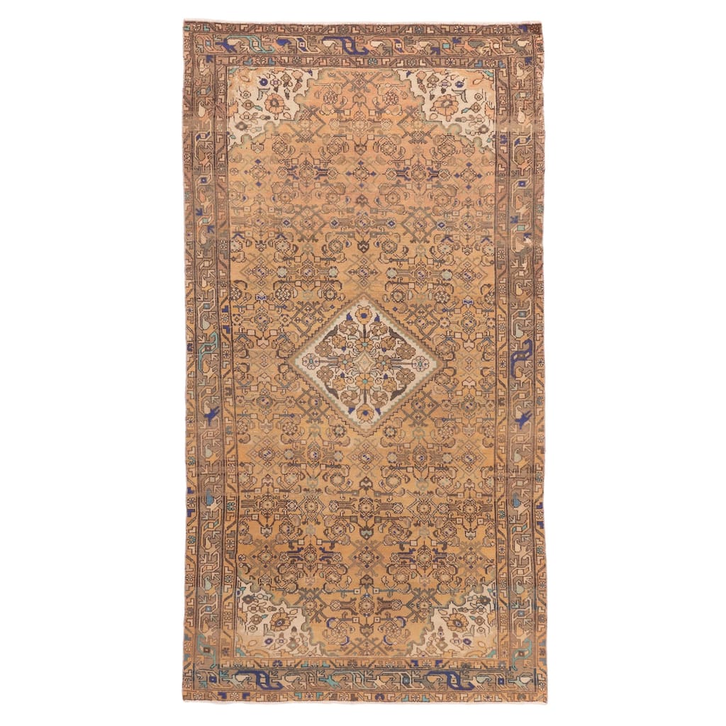 ECARPETGALLERY Hand-knotted Antalya Vintage Copper Wool Rug - 4'9 x 9'7