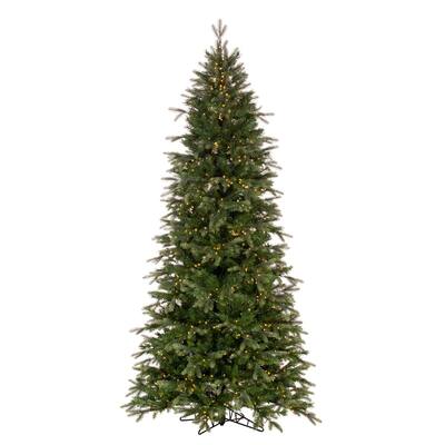 Vickerman 7.5' x 44" Douglas Fir Fir Artificial Slim Pre-Lit Christmas Tree, Warm White 3mm Low Voltage LED Wide Angle Lights.