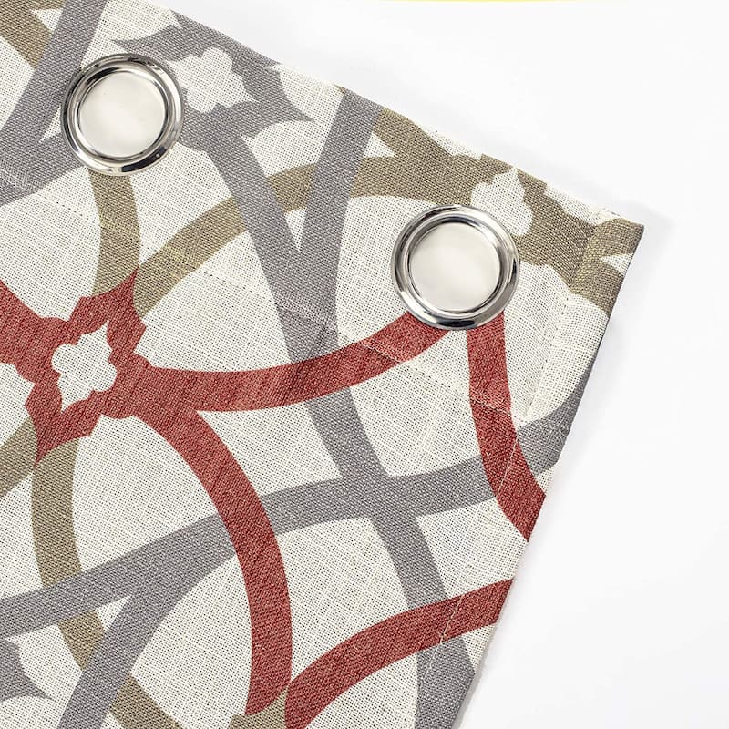 DriftAway Alexander Linen Blend Thermal Blackout Grommet Lined Window Curtains - 52"Width X 84 "Length