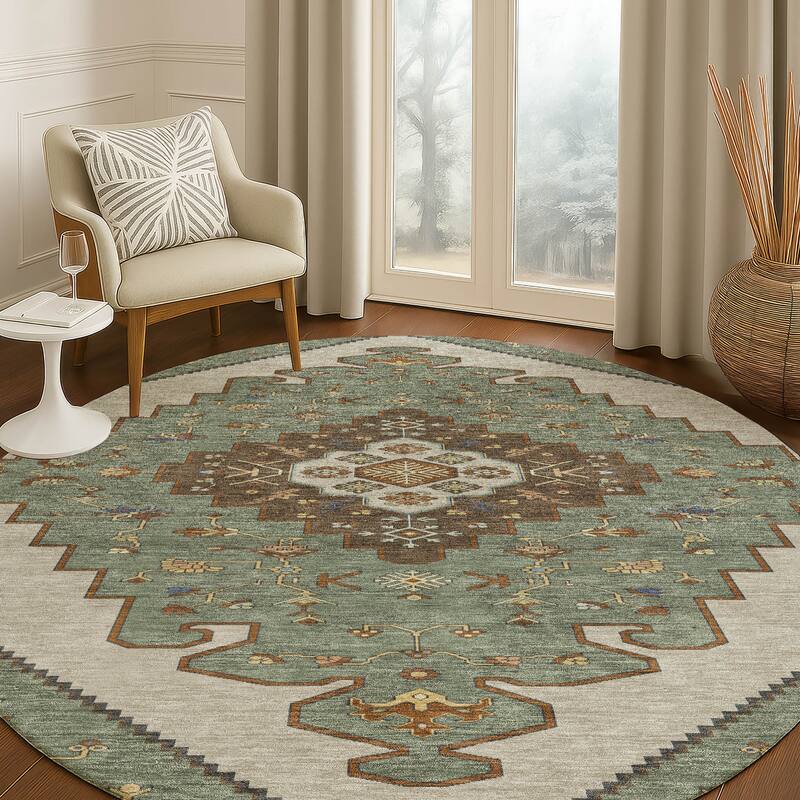 Machine Washable Indoor/ Outdoor Global Marrakesh Chantille Rug