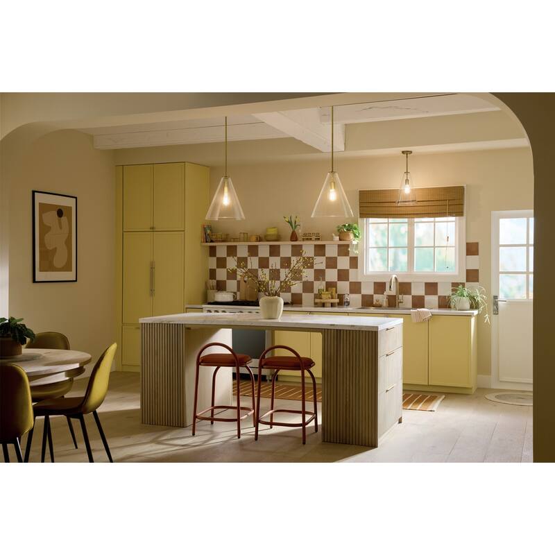 Kichler Lighting Everly 1-Light Cone Pendant Light with Clear Glass