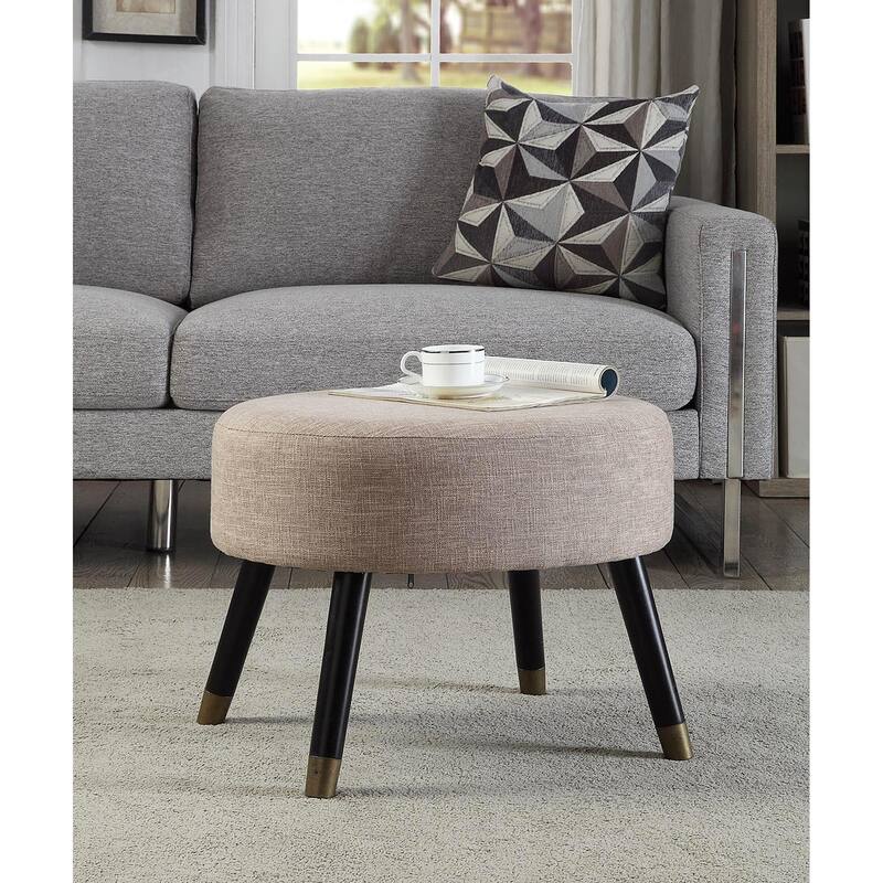 Convenience Concepts Designs4Comfort Mid Century Oval Ottoman Stool