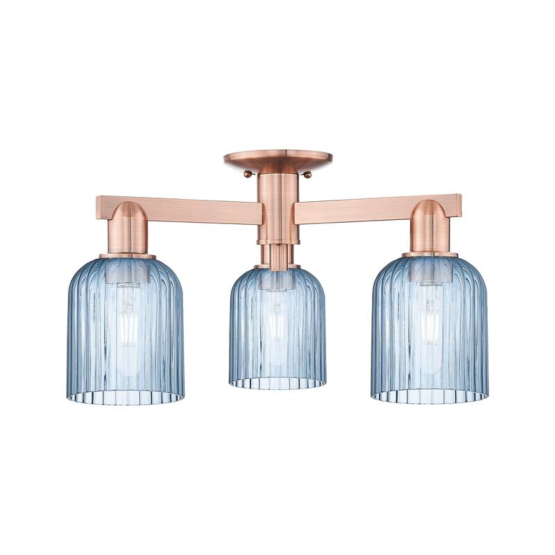 Innovations Lighting Downtown Urban - Bridal Veil - 3 Light 23" Semi-Flush Mount Light