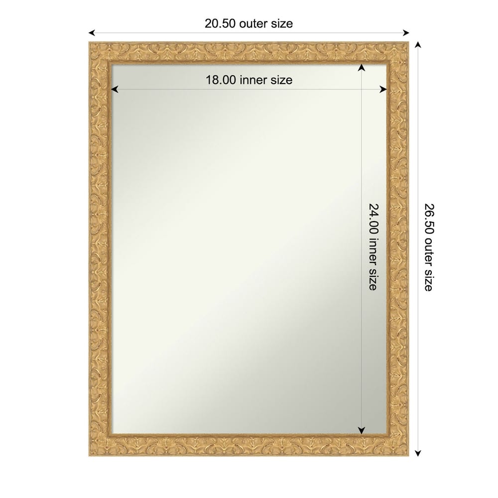 Lila Non-Beveled Wood Framed Bathroom Vanity Wall Mirror