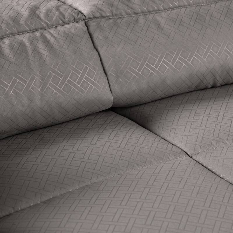 Superior Monochrome Basketweave Microfiber Down Alternative Comforter