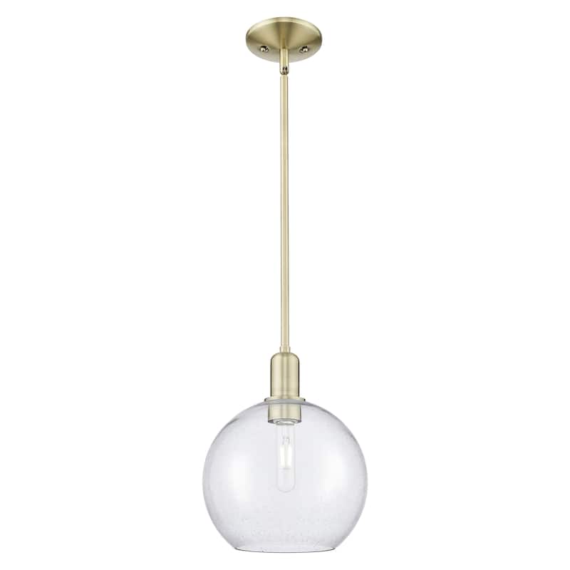 Innovations Lighting Endless Possibilities Arcadia - Athens - 1 Light 10" Stem Hung Mini Pendant - Antique Brass/Seedy