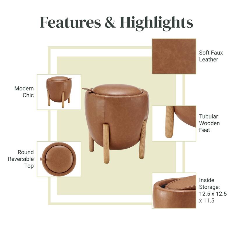 NPD Furniture Murphy Storage Ottoman
